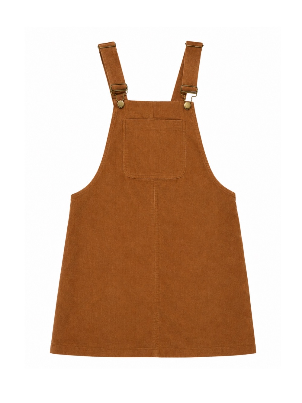 NWOT Brown Corduroy Pocket Front Overall Mini Dress | Shein Medium